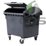   Kontener z tworzywa 1100 l czarny V/V